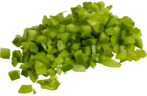 Paprika groen brunoise 5mm bulk